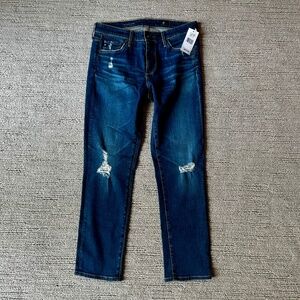 AG ADRIANO GOLDSCHMIED High Waist Dep Blue Skinny Sz 27 NWT $215!!